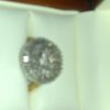 9crt gold 1crt bagute and cluster ring (rounded)