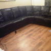 IKEA BLACK LEATHER CORNER SUITE