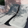 2 fishing bed chairs and rod pod