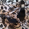 **(4) Black lace Saxone slip-ons**