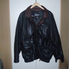 Man leather bomber type coat