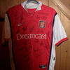 signed arsenal 2001/02 double winners shirt