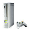 xbox 360 with 2 controllers and 3 games