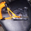 big thick bike chain and disk lock with alarm