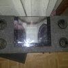Pair of sub woofers in enclosure
