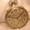 14CT WHITE GOLD FILLED WALTHAM MASS POCKET WATCH ( RARE ANTIQUE )