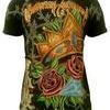 Chrisitan Audigier Crown Of Roses Rhinestone T Shirt Size L RRP £189.00