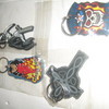 job lot of 50 mixed keyrings / key fobs / key rings GOTHIC , BIKER , PUNK , EMO