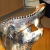 STUNNING LIZARD SCULPTURE CARVED FROM THE FINEST PETRIFIED WOOD FOSSIL MATTER