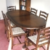 oak dining table with 6 chairs