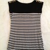 Stripey black & white top