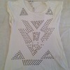 Patterned studded  top