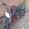 ducar 125 pit bike off road field fast been upgeard swap for on road bike or bigger off road bike