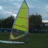 2 complete wind surfers ready for the water