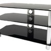 BLACK GLASS 3 TIER TV STAND