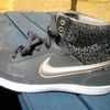 grey leopard print nike high tops