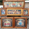 6 teddy bear pictures framed in solid wood