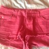 Pink denim shorts