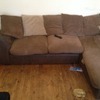 Large brown corner sofa