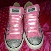 Genuine crystallised converse, pink, size 6