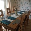 Solid Oak dinning table and six chairs