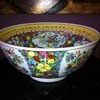 LARGE CHINESE FAMILLE ROSE PUNCH BOWL