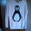 Baby pink penguin jumper