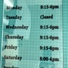 Opening times on clear perspex A4 size drilled or undrilled