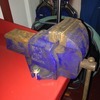 Heavy duty work bench with vise
