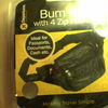 Black bum bag-- 4 zipped pockets