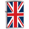 ZIPPO LIGHTER UNION JACK FLAG  WINDPROOF BRAND NEW POLISHED CHROME IN BOX