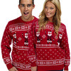 FAIRISLE UNISEX NOVELTY SANTA DESIGN JUMPER (RED)