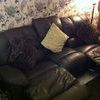 chocolate leather sofa 