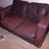 two leather sofas