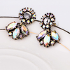 Statement jewelled Gem Flower Rainbow Drop earring studs