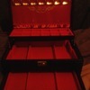 Mele jewelry box, leather and gold plated from america