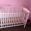 Mammas and papas white bibi cot with mattress