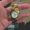 ladies gold plated gucci watch