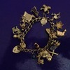 Full gold charm bracelet