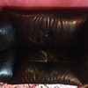 Leather sofa bed