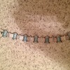 Mens silver  blue sapphire and swavoski crystal bracelet bespoke design