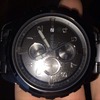 Men's black stainless steel fossil watch nearly new