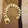 9ct gold heavy curbed bracelet 115g