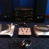 Dj deck with technics separates and speakers
