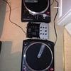 Numark tt1625 two turntables and numark mixer