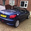 peugeot 206 cc convertible in blue tax end of march test april low miles
