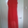 red long floaty dress from new look