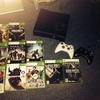 XBOX 360 Slim 250GB with 8 games and 2 controllers