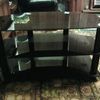 black glassm tv stand