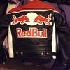 Motorbike red bull leathers